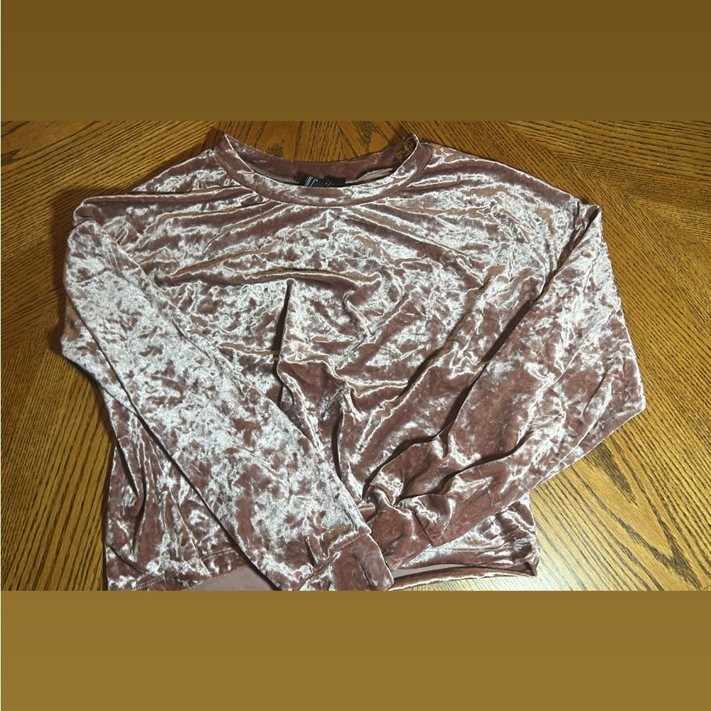 Forever 21 Velvet Blouse in Mauve
